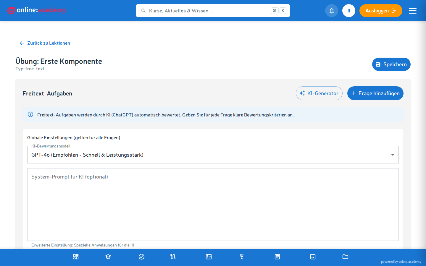 Peer-Review-Konfiguration mit Reviewer-Anzahl und Kriterien