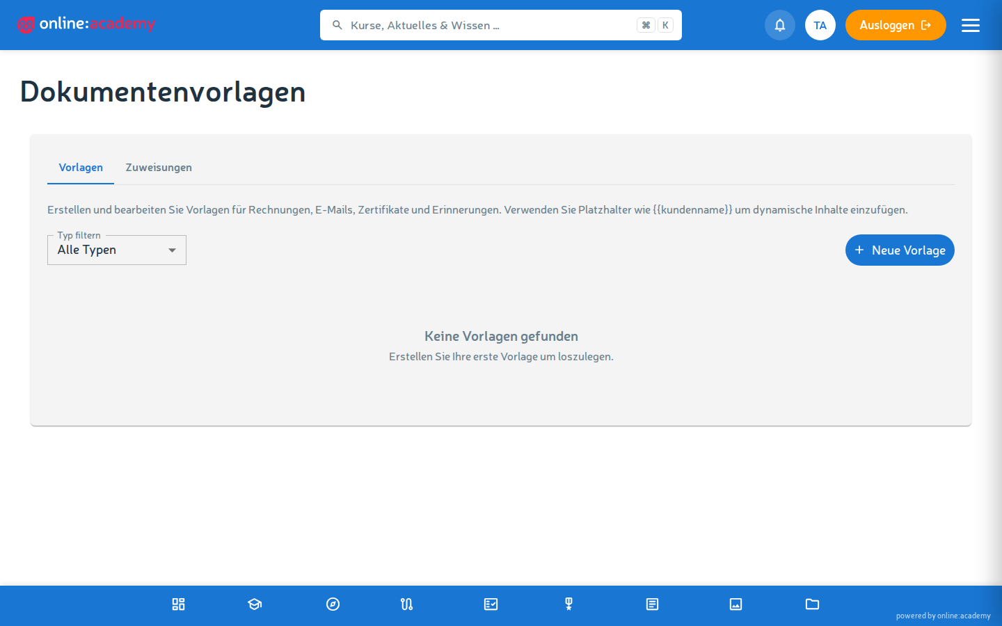 Zertifikatsvorlagen-Editor mit Platzhaltern